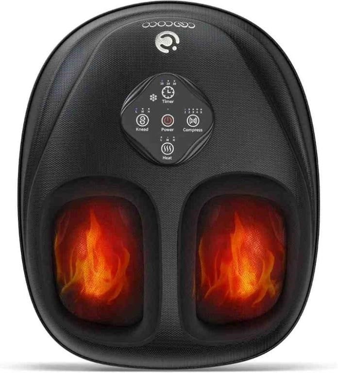 CooCoCo Foot Massager with Heat, Upgraded Shiatsu Feet Massager