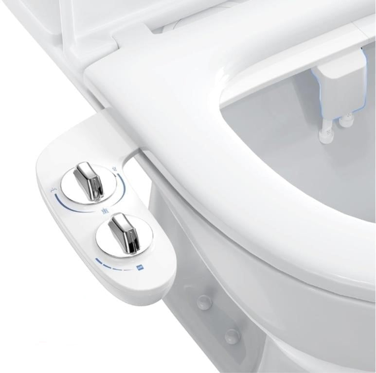 Homfan Bidet Attachment for Toilet, Non-Electric Self-Cleaning Dual Nozzle