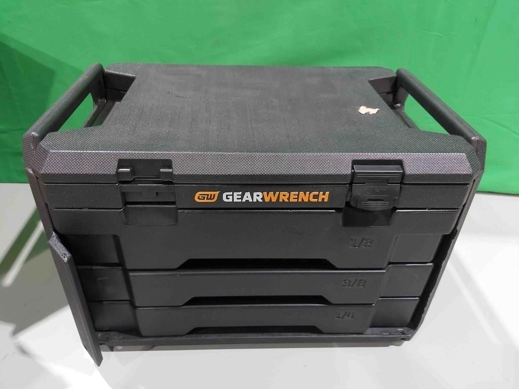 GearWrench Mechanics Tool Set in 3 Drawer Storage Box, 200+ Pieces