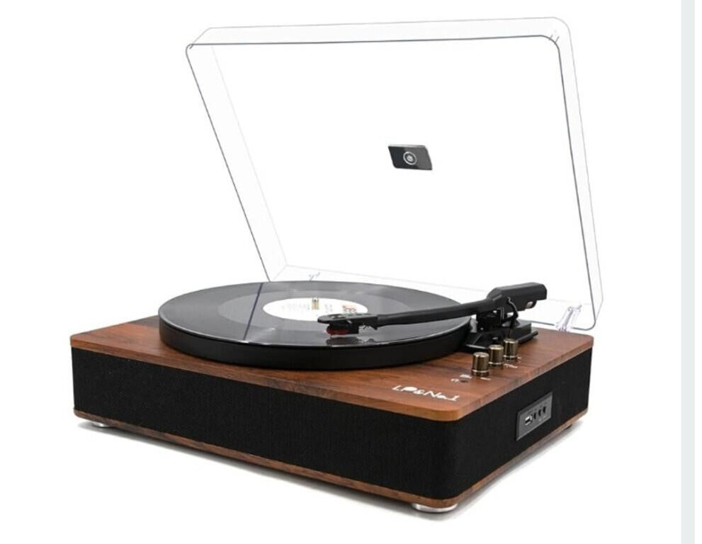 LP&NO1 Vintage Turntable, Model LPSC-026, Mahogany