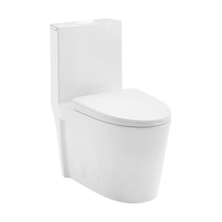 Toilet Dual Tornado Flush 0.8/1.28 GPF, Swiss Madison SM-1T254-Z St. 12" Rough-in