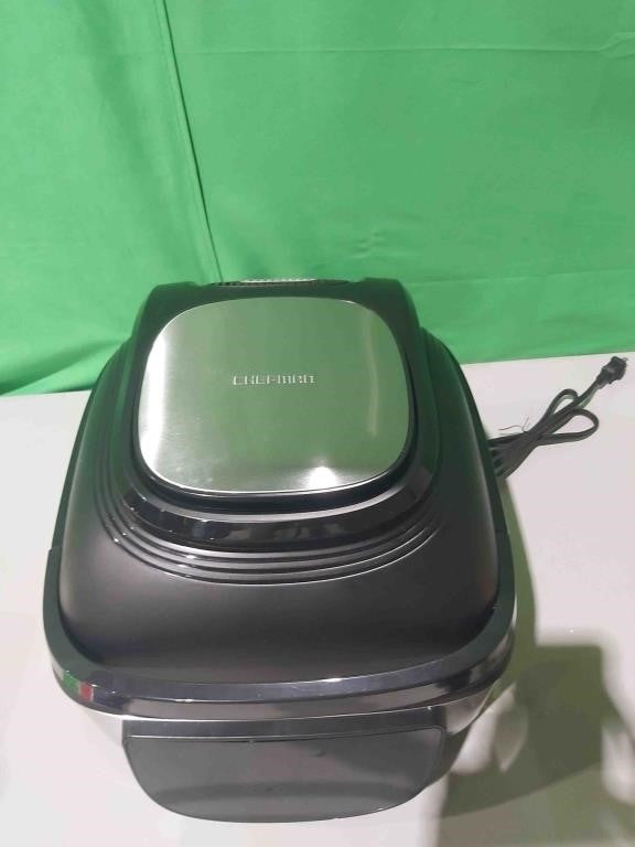 Chefman Electric Indoor Air Fryer + Grill Does It All, Countertop-Size 5-in-1 Unit Can Air Fry, Grill, Roast, Bake, and Broil, Removable Integrated Probe Thermometer Guarantees Perfect Doneness