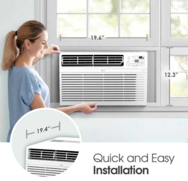 LG 8,000 Window Air Conditioner, 115V, 350 Sq.Ft. (14' x 25' Room Size)