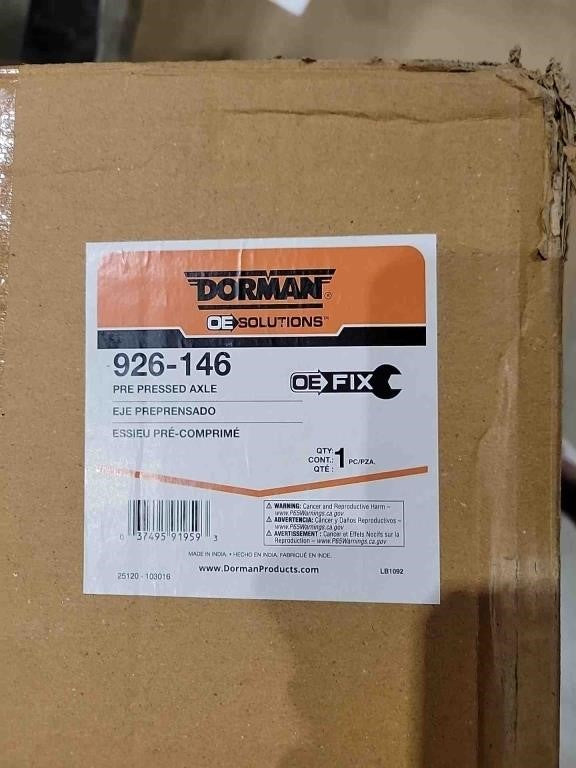 Genuine Dorman Pre-Pressed Rear Axle 926-146