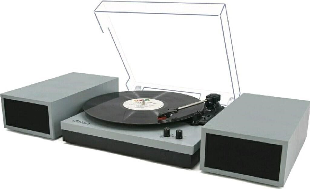 LP&No.1 Wireless Vinyl Record Player with External Speakers