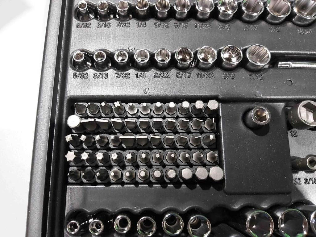 GearWrench Mechanics Tool Set in 3 Drawer Storage Box, 200+ Pieces