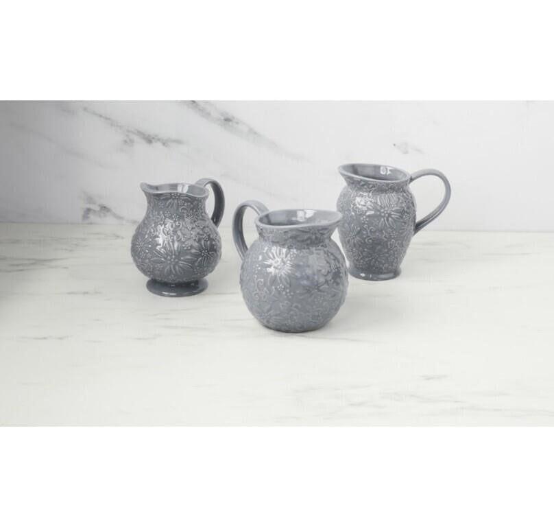 Temp-tations Set of 3 Mini Sculptural Pitchers, Gr