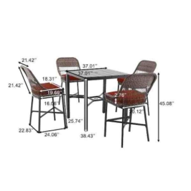 Hampton Bay Beacon Park 5-Piece Brown