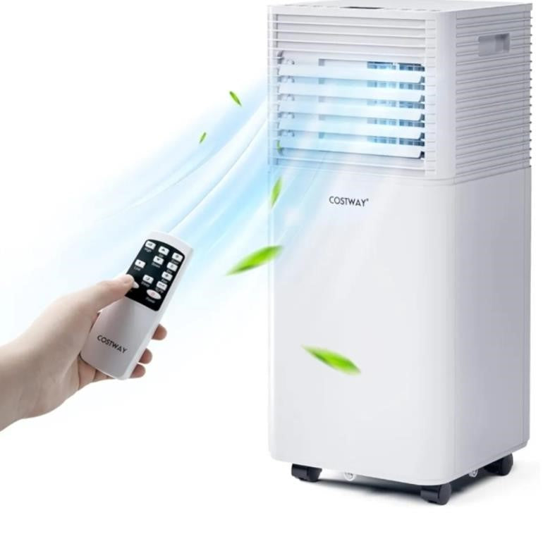 1 COSTWAY AC Unit 8000 BTU Spaces up to 230 sq.ft, with Remote 50.00 50.00 Control, 24H Timer, Sleep Mode, Suitable for Bedroom Portable air conditioners, White