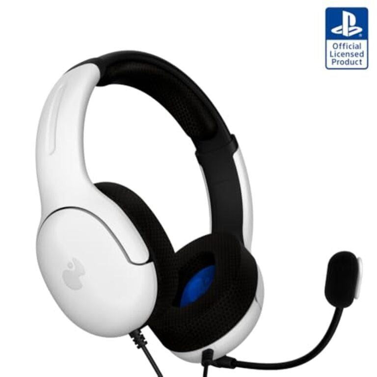 PDP AIRLITE Wired Headset: Frost White - PlayStation, PlayStation 5 PlayStation 4
