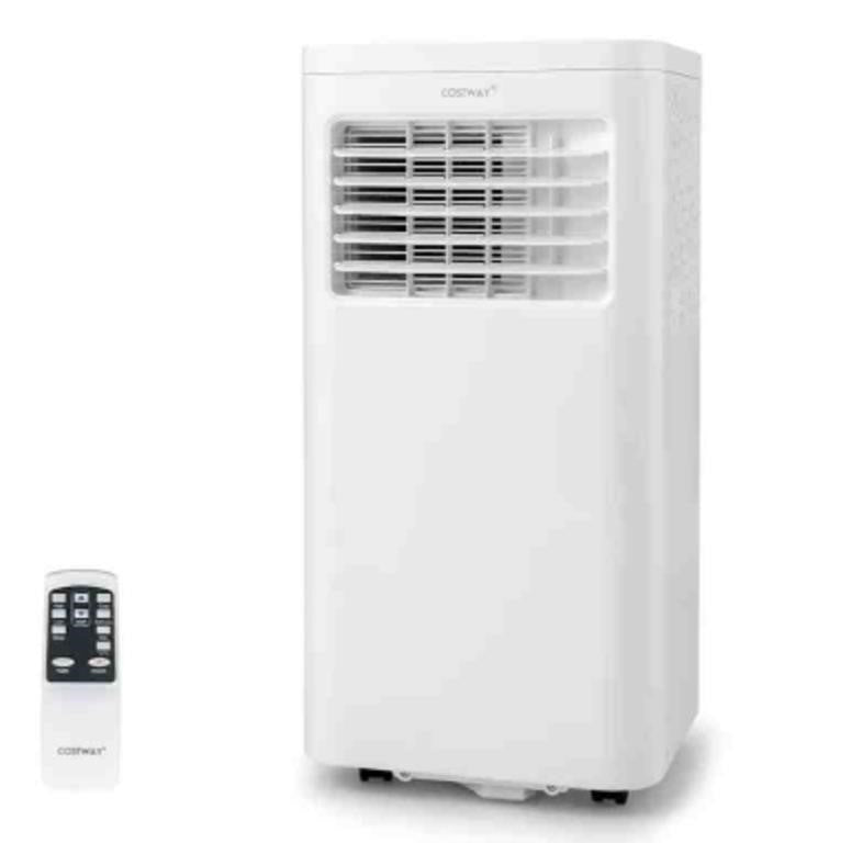 FP10233US-WH, 8000 BTU AC Unit with Built-in Dehumidifier, COSTWAY