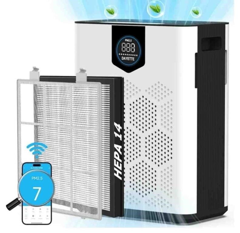 DAYETTE Smart Wifi Air Purifiers for Home Lar