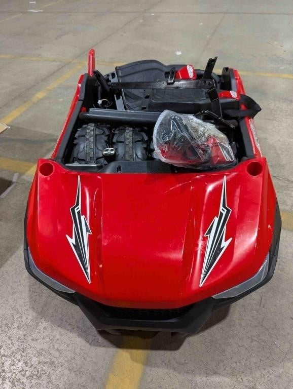 Costway 12V 2-Seater Kids Ride On UTV RC Electric Vehicle Suspension w/ Lights & Music Red -