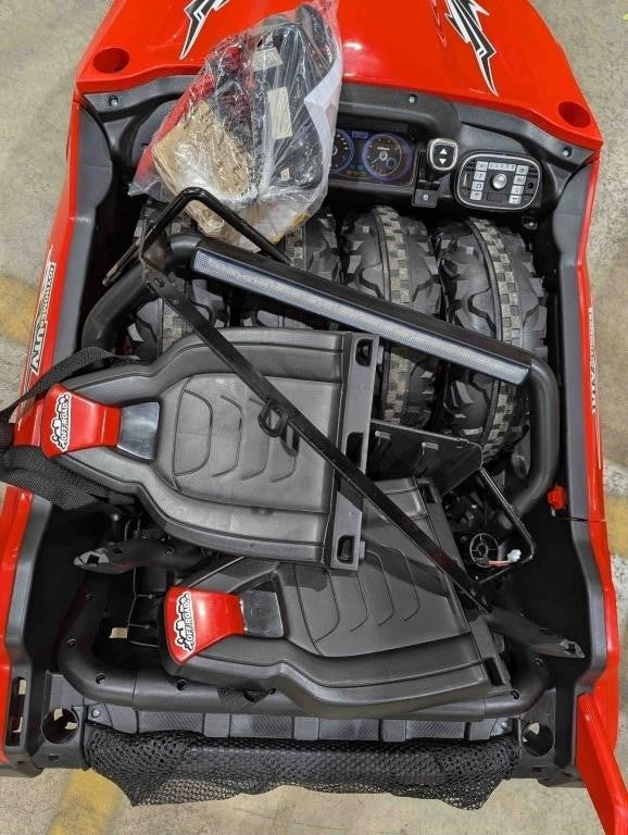 Costway 12V 2-Seater Kids Ride On UTV RC Electric Vehicle Suspension w/ Lights & Music Red -