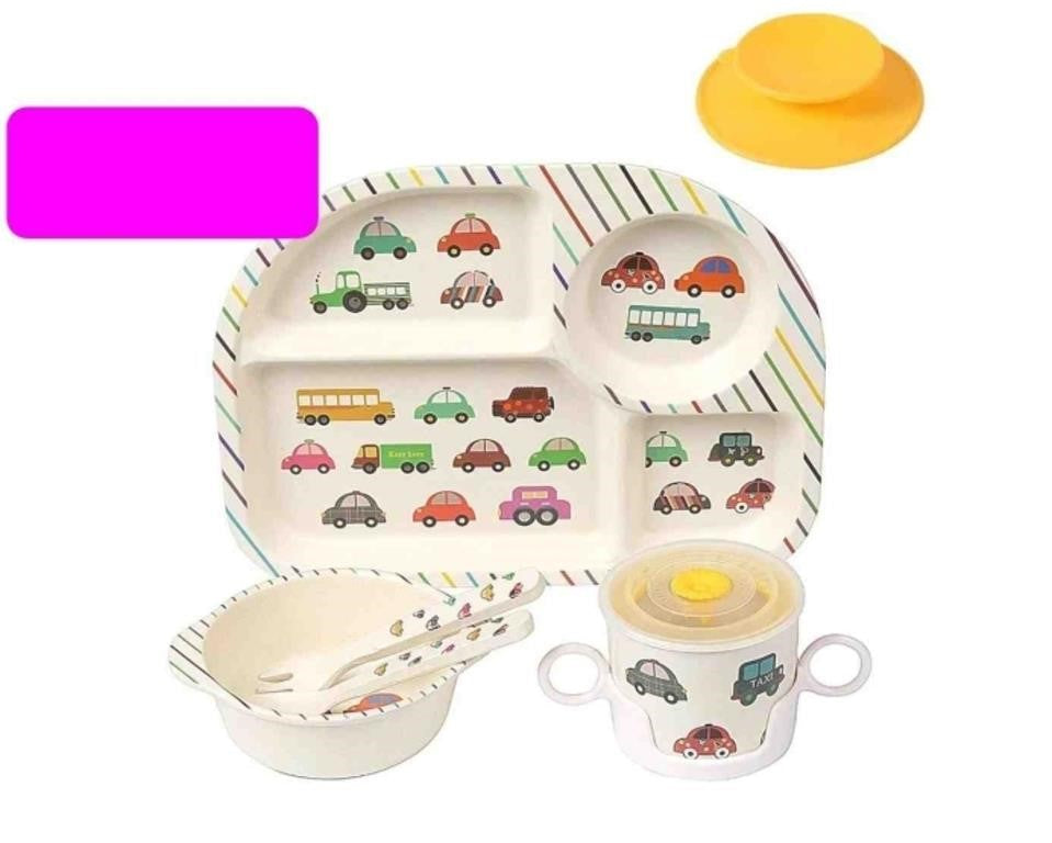 Shopwithgreen 7Pcs/Set Bamboo Kids Di