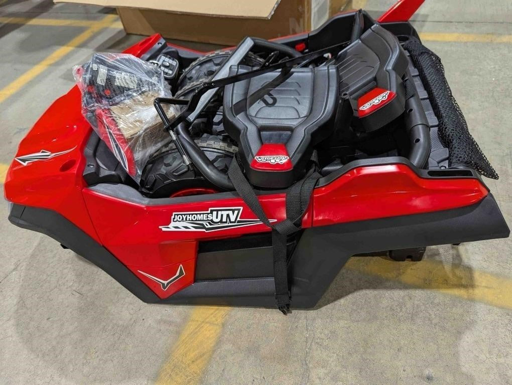 Costway 12V 2-Seater Kids Ride On UTV RC Electric Vehicle Suspension w/ Lights & Music Red -