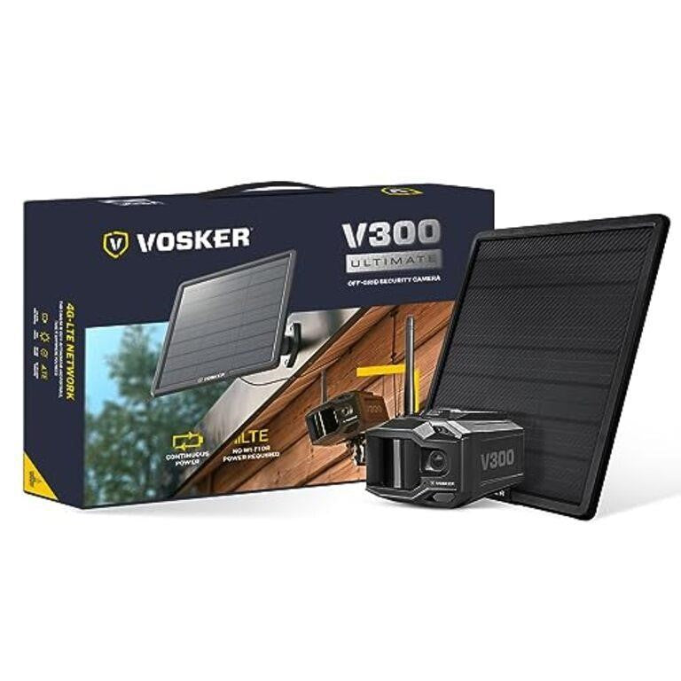 Vosker V300 Ultimate Wireless Cellular Outdoor Security Camera with External Solar Panel