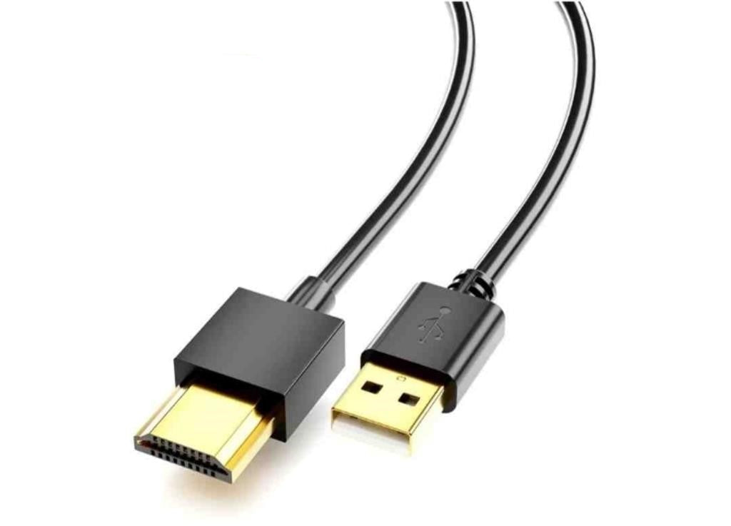 SNLLMZI USB to HDMI Cord Cable, (1M / 3.3FT) USB 2.0 Male to Male Charger Cable Adapter,Used to Charge Devices Such as Hard Drives with HDMI Ports from The USB Port(No Data Transmission Function)