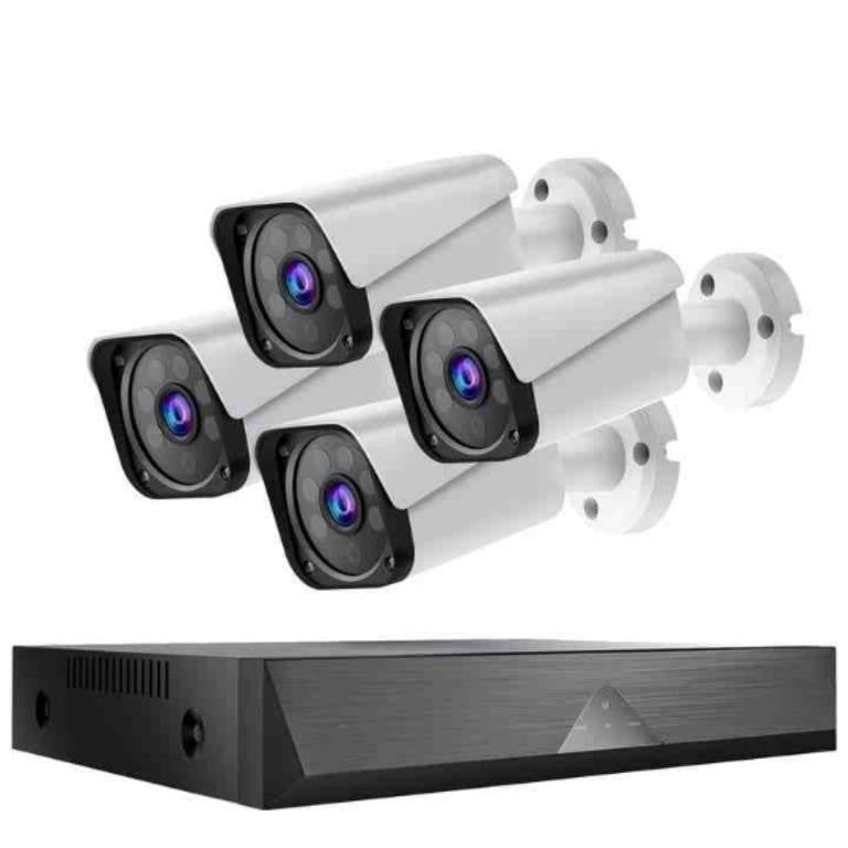 HomeToguard W204 Home AHD Security Camera System 4pcs 1080P Cameras 7×24 No Hard Driv