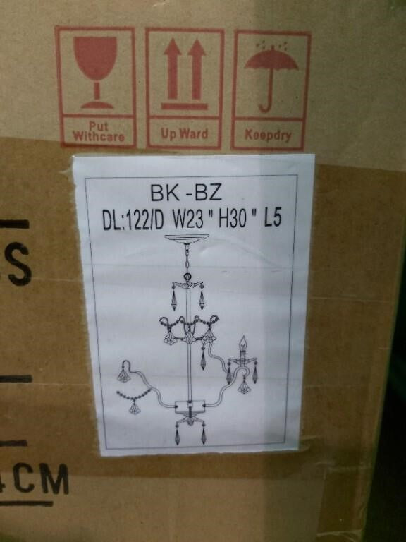 Crystal lighting, Type: DL122/D, 23"X30", BLACK ,