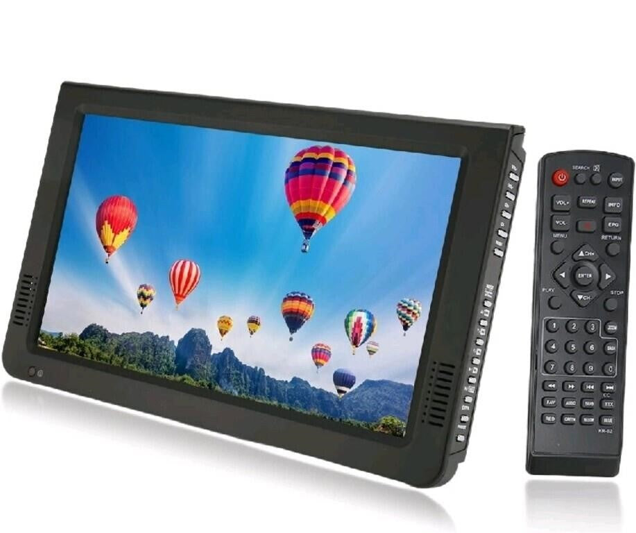 10in Portable Widescreen 1080P LED TV, Di
