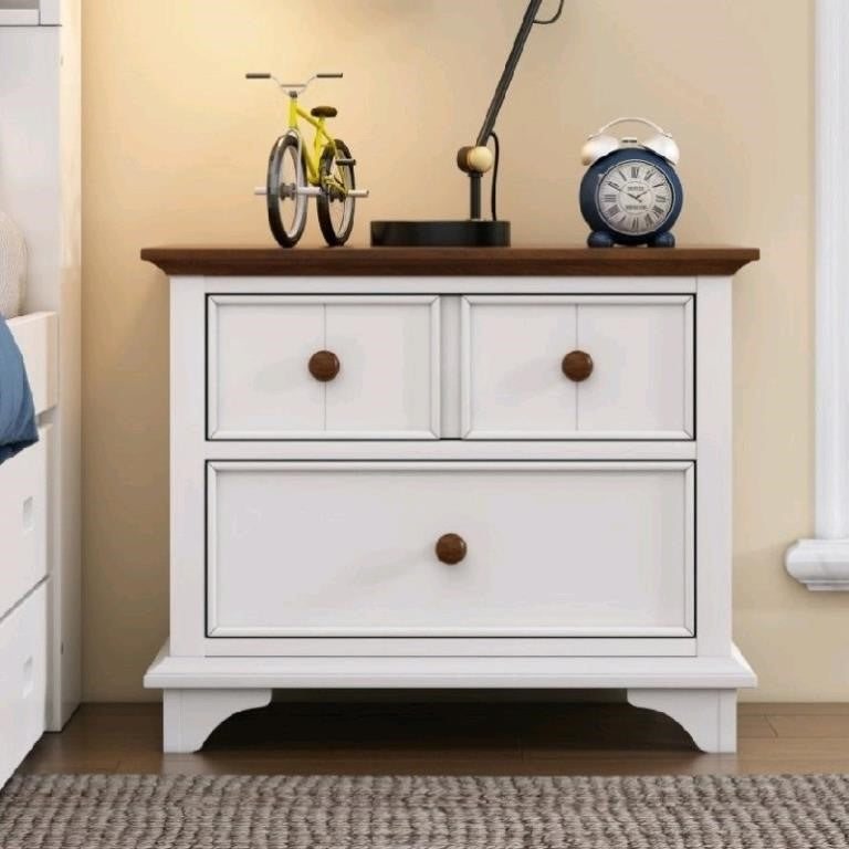 Wooden Captain Two-Drawer Nightstand Kids