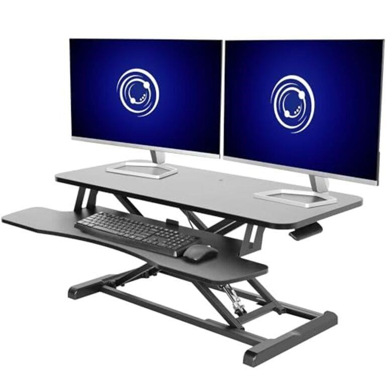 VIVO 36 inch Desk Converter, K Series, Height Adjustable Sit to Stand Riser