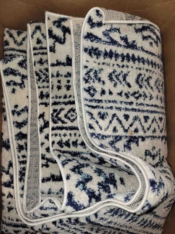 Tulum Collection Area Rug Ivory & Navy, SAF-TUL272D-6 (6 X 9)