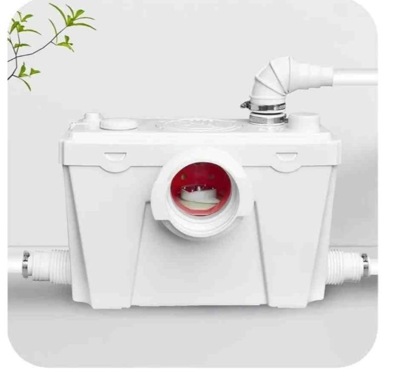 500W Macerator Pump for Macerating Toilet, Connect Full Bathroom, Sink, Kitchen, Water Disposal, Automatic Start and Stop, Reamer Crush Function