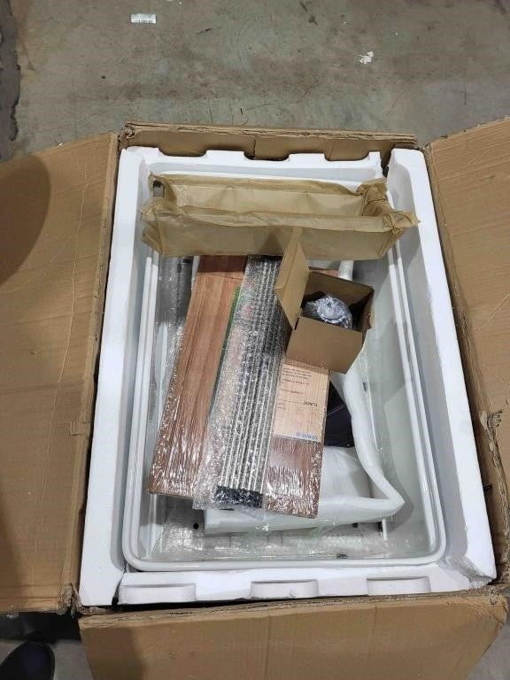 Farmhouse Sink Reversible Workstation, 30x20 inch WHITE