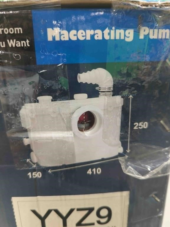 Macerator Pump for Upflush Toilet, 4 Connections for Full Bathroom, Sink, Kitchen, Vertical lift to 23ft, low noise, #FLOLUXURY-500W