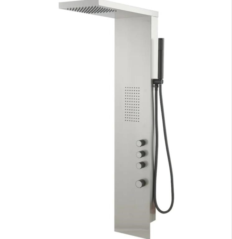 Greenspring Shower Panel Tower System, Brushed Nickel
