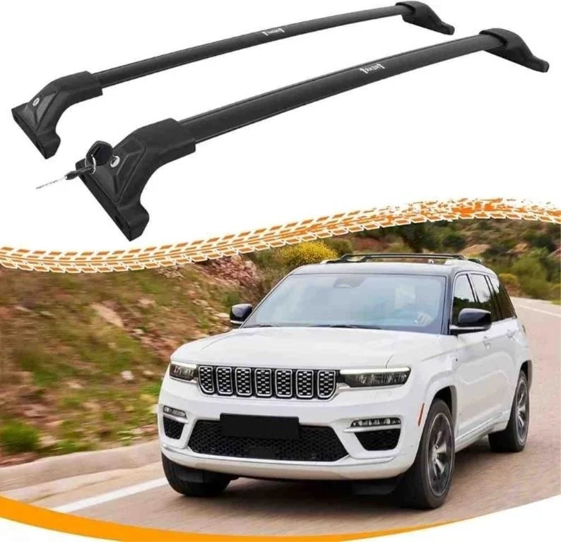 Deepace 300 LBS Lockable Roof Rack Cross Bars for 2021-2025 Jeep Grand Cherokee L 3-Row and 2022-2025 Jeep Grand Cherokee 2-Row - Hidden Screws & Low Wind Noise Aluminum Cargo Carrier