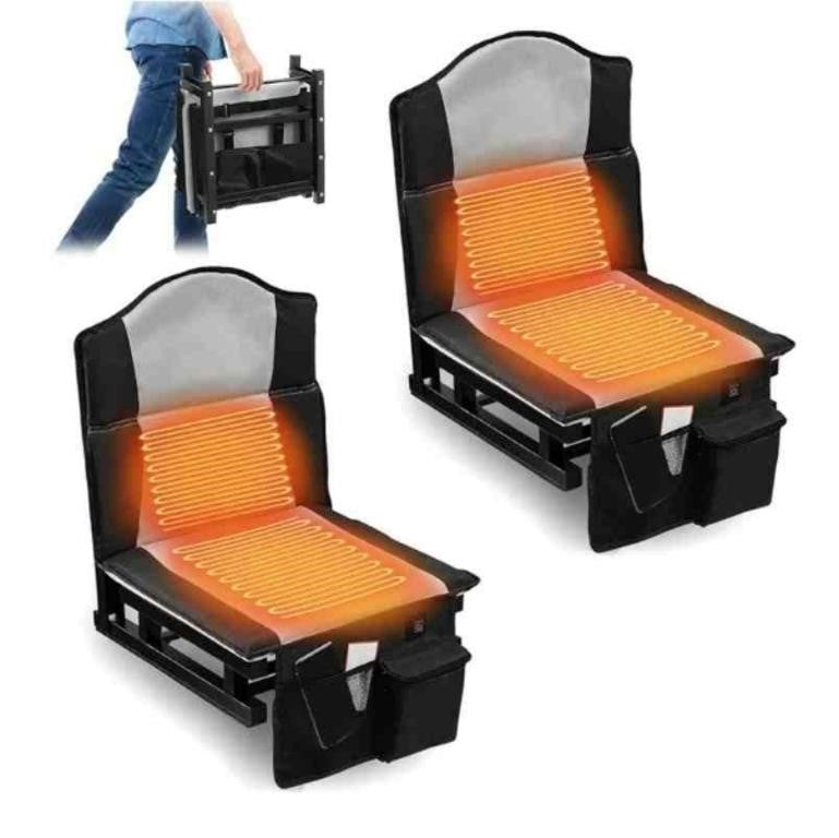 Tegeme Heated Stadium Seat Portable Stadium Folding Chairs Dual Heat