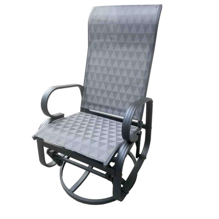 Dura Riviera Swivel Chair, Gray, RIVIERA Swivel Glider Aluminium Chaise
