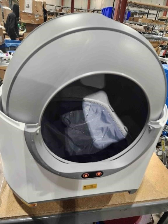 Automatic Cat Litter Box Ellenpent Self-Cleaning Litter Box with APP Control and Safety Sensor, 90L Large Capacity -