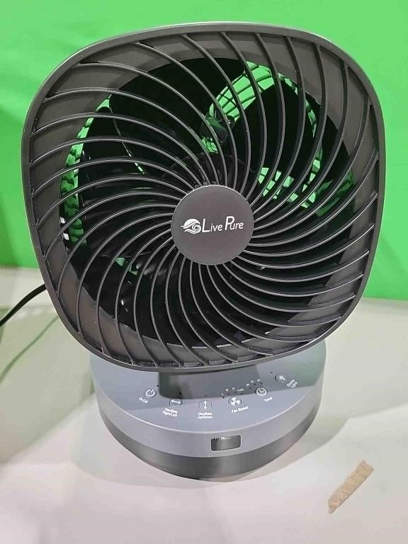 LivePure Air Fury Oscillating Fan, GRAY