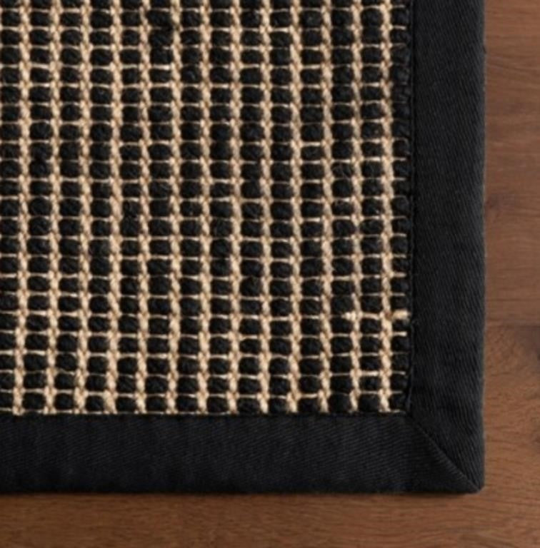 nuLOOM Patricia Jute and Wool Area Rug,Black, 7×9ft