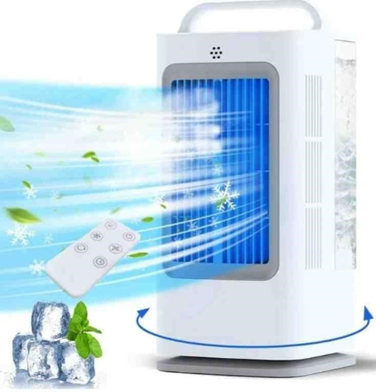 Portable Air Conditioners, 1700ml Evaporative Air Cooler with Remote, 120° Oscillating Mini Air Conditioner Portable with 3 Speeds & 1-7H Timer, Portable AC Unit for Indoors Bedroom Office
