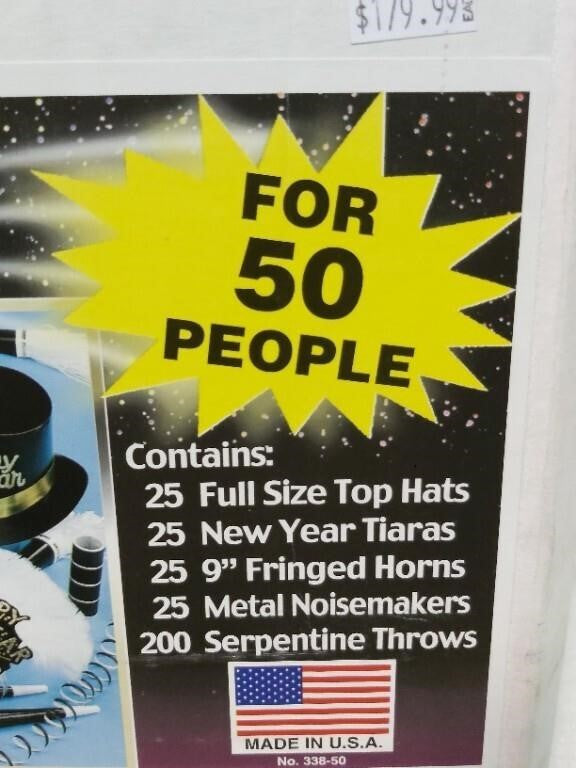New Years Party Kit, 25 Top Hats set