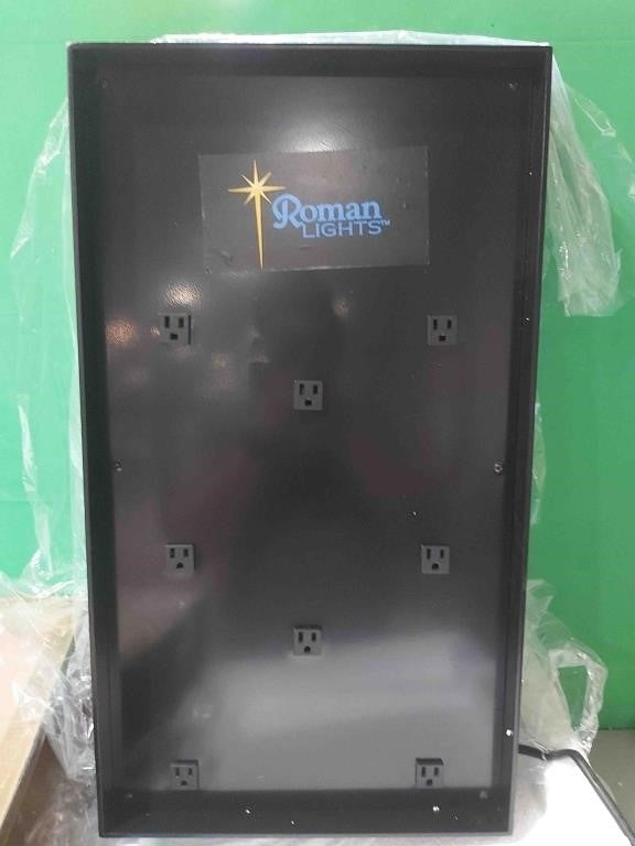 Roman Lights Night Light Displayer, Black, 15.