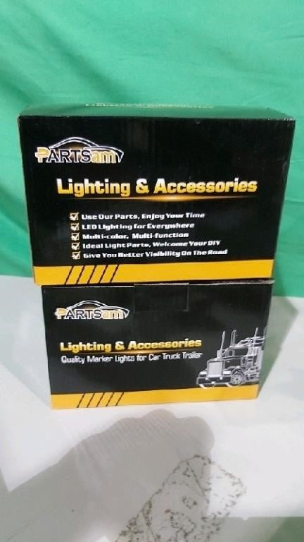 Partsam 20pcs 2 inch Round Amber 9 LE