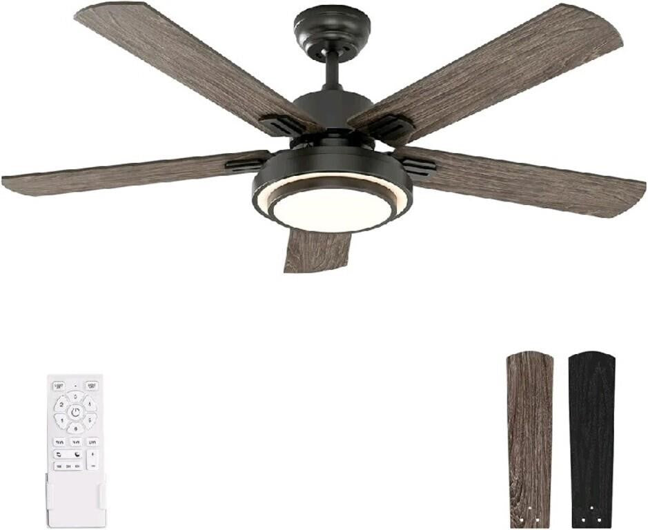 Ceiling Fan with Lights Remote control, 52 inch