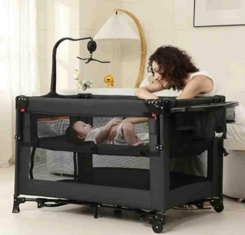 5 in 1 Pack and Play, Baby Bassinet Beds