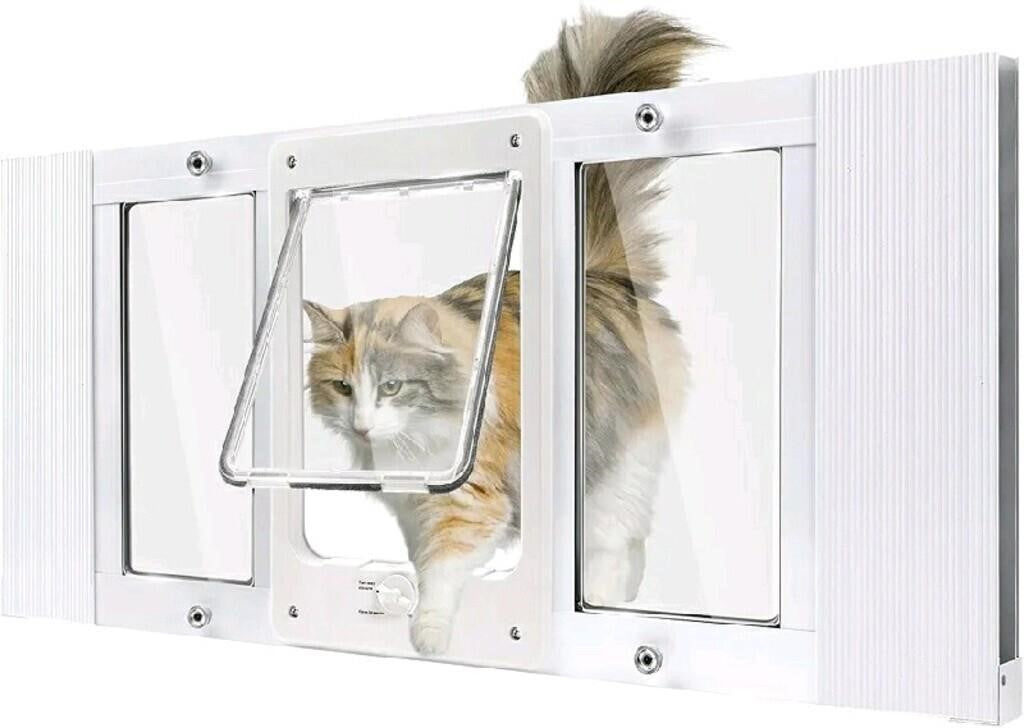 Aluminum Cat Door, Width Adjustable