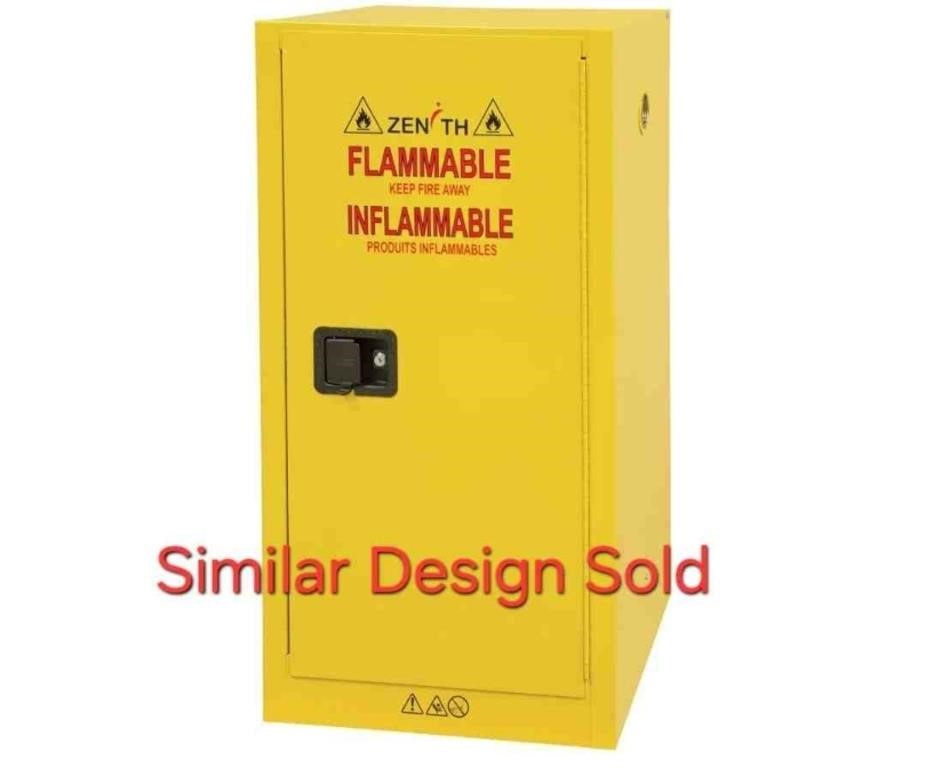 Safety Products - Flammable Storage Cabinet, 16 gal., 1 Door, 44 W x 90 H x 57 D