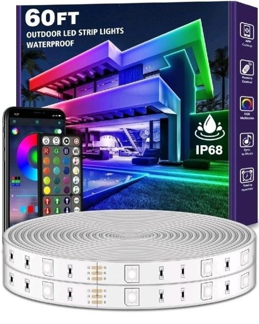 AILBTON 60ft Outdoor LED Strip Light,