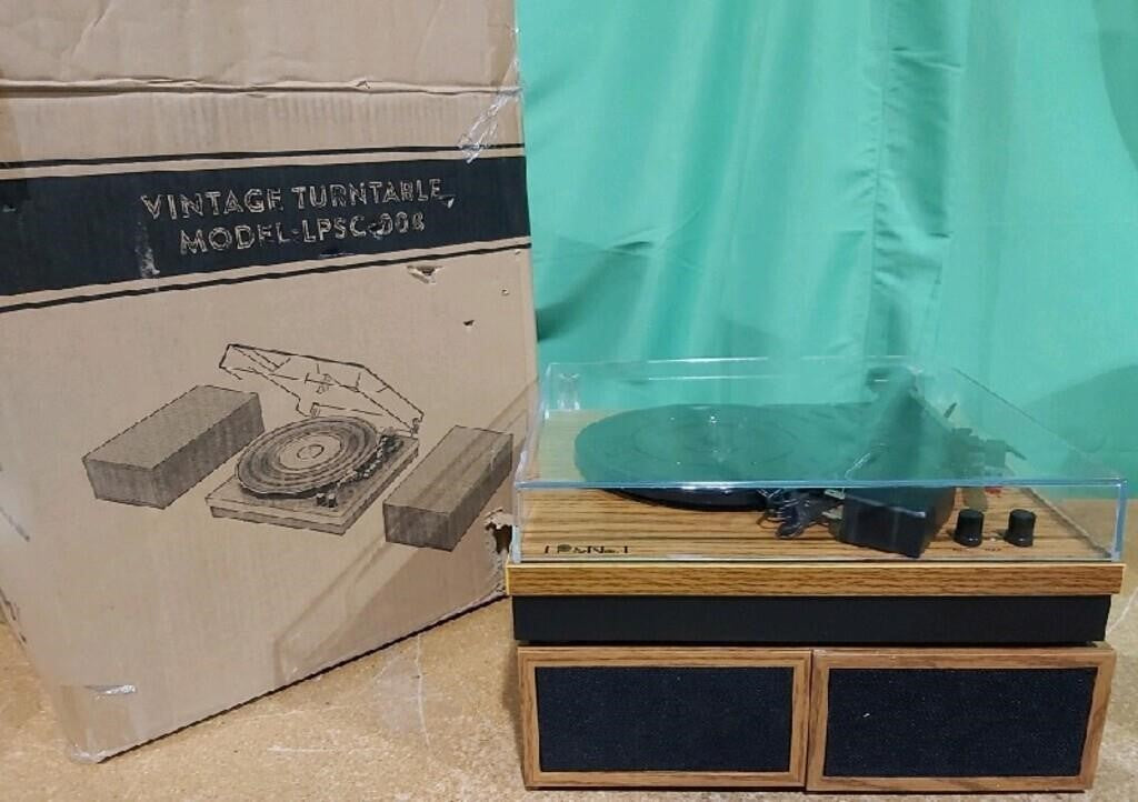 LP&No.1 Wireless Vinyl Record Player with External Speakers