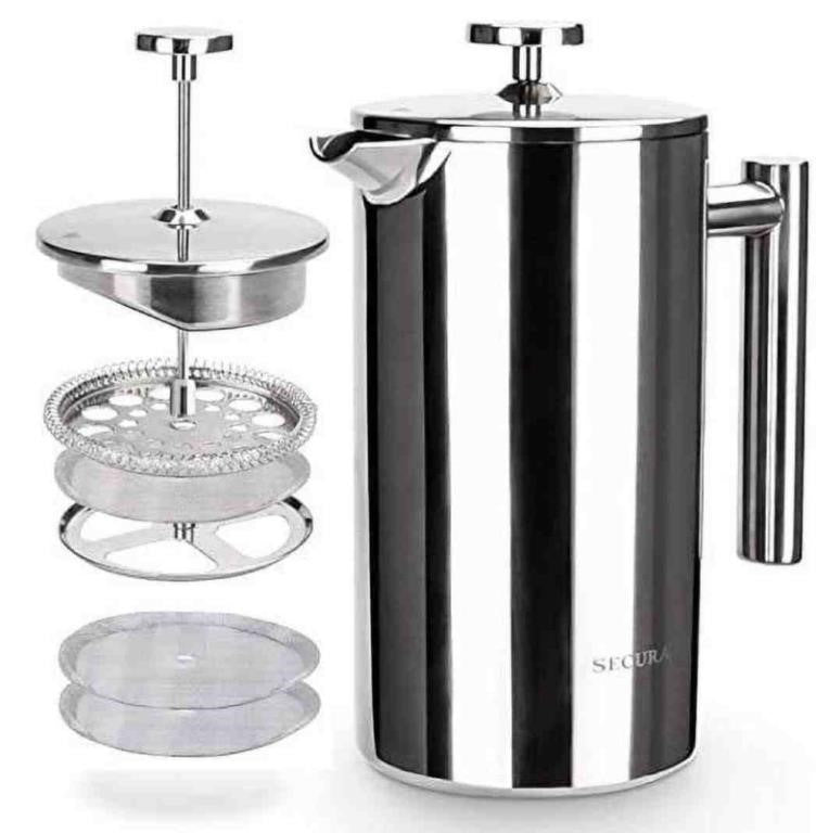 Secura French Press Coffee Maker, 304 Grade Stainless Steel