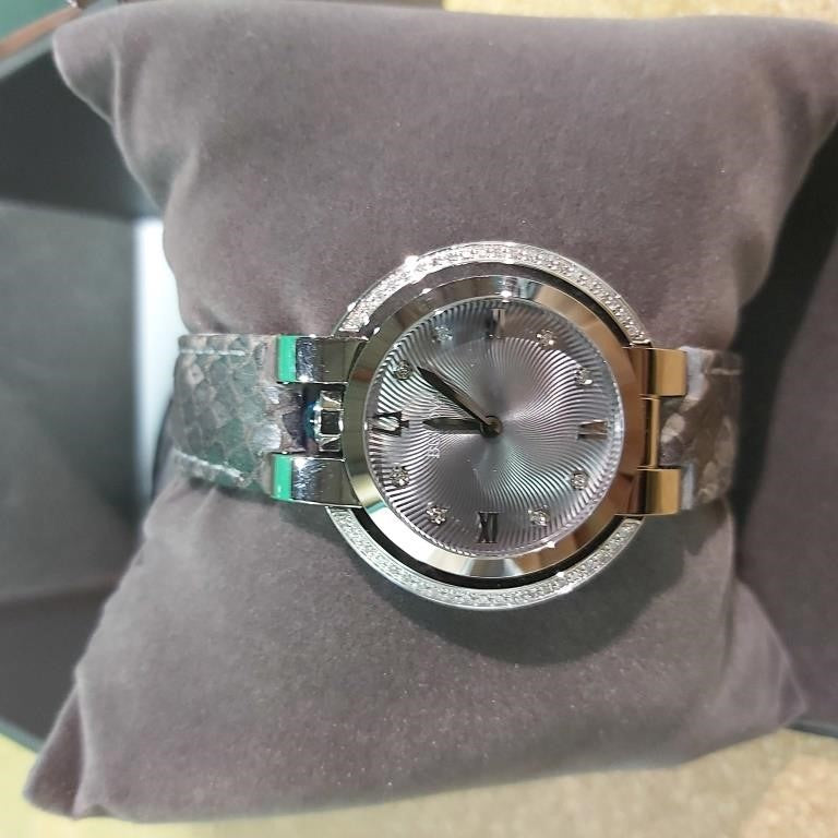 Bulova Double Curved Sapphire Crystal Leather Depl